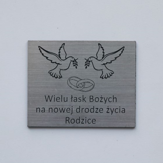 Plakietka ślubna /od Rodziców