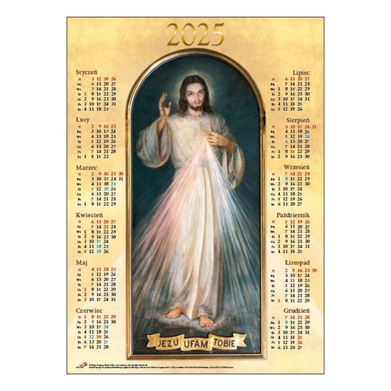 Kalendarz Jezus Miłosierny (EP-plakat średni)