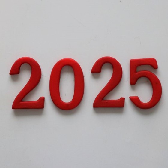 Cyferki do paschału "2025" /czerwone